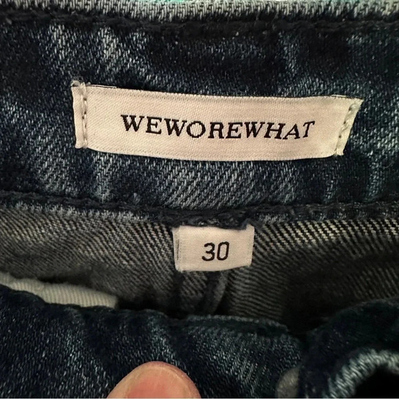 We Wore What Utility Jeans Size 30 in Broome Cotton High‎ Rise Pockets Great - Picture 3 of 13